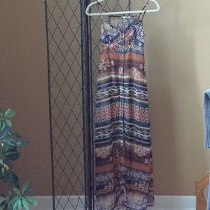 Open Back Tribal Print Dress